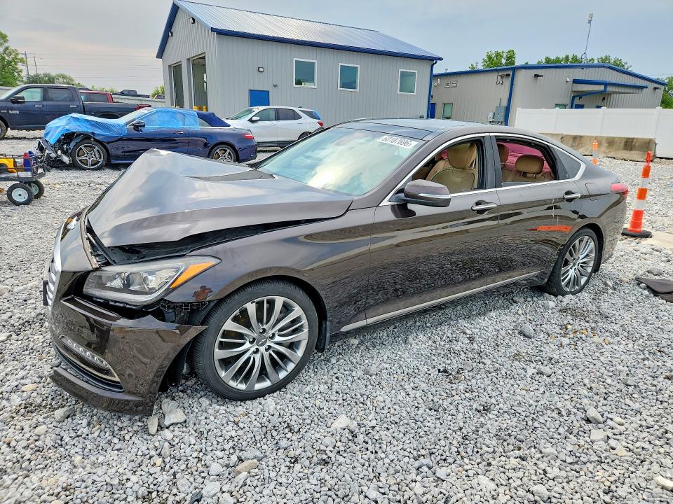 2015 Hyundai Genesis VIN KMHGN4JF9FU060026 COPART salvage auction — FRONT END, Oh - Cert Of Title-Salvage, sold $90 on 2026-07-21 (photo 1)