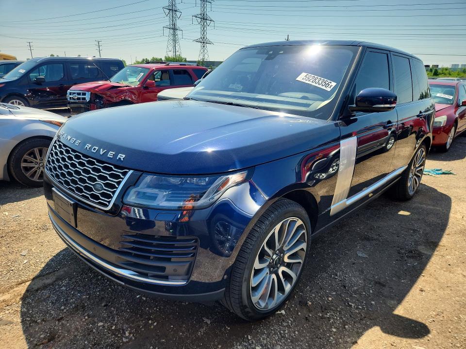 2022 Land rover RANGE ROVER VIN SALGS2RU9NA464151 COPART salvage auction — REAR END, Il - Salvage Certificate, sold $6,500 on 2026-07-28 (photo 1)