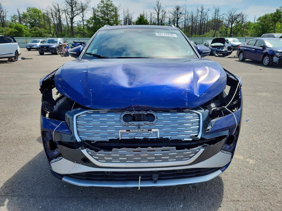 2024 Audi Q4 e-tron VIN WA1KUBFZ8RP072934 COPART salvage auction — FRONT END, Ny - Mv-907A Salvage Certificate, sold $11,000 on 2026-08-20 (photo 5)