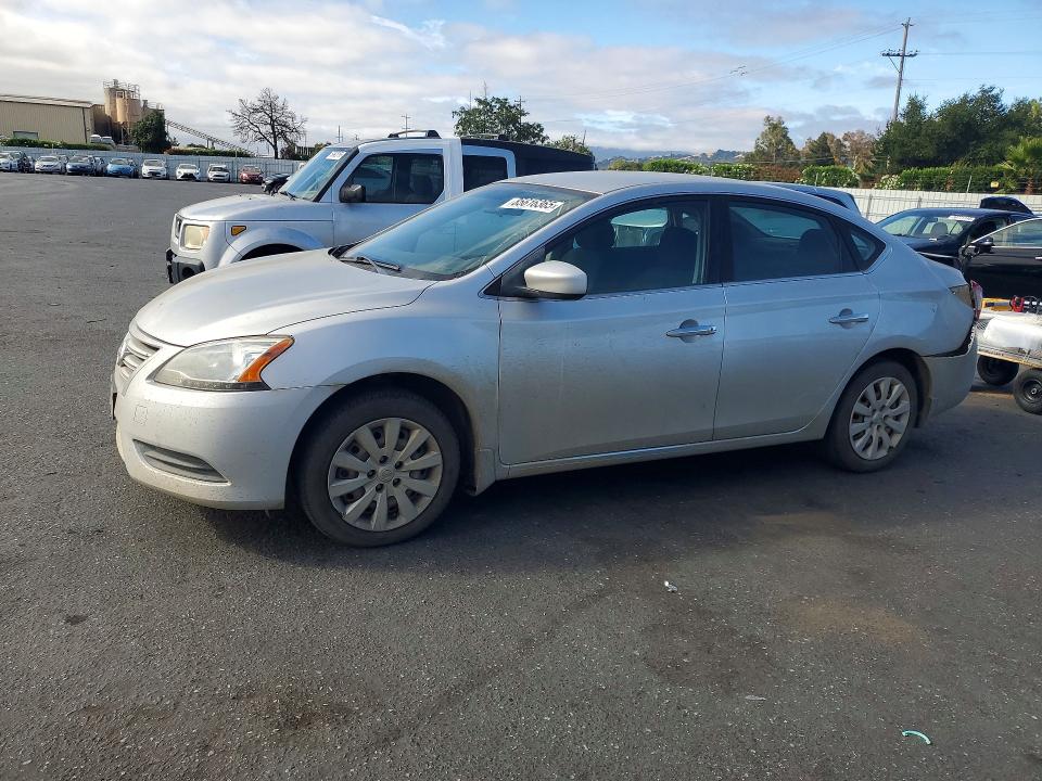 2015 Nissan Sentra VIN 3N1AB7AP4FY238227 COPART salvage auction — REAR END, Ca - Salvage Certificate, sold $525 on 2026-07-23 (photo 1)