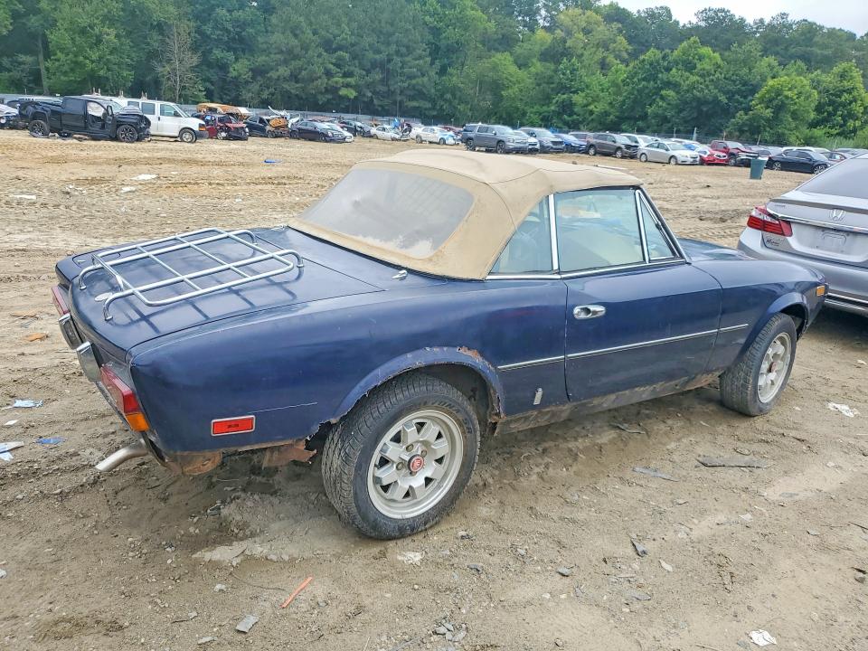 1982 Fiat 124 spider VIN ZFAAS00B4C8188146 COPART salvage auction — MECHANICAL, Nj - Certificate Of Title, sold $375 on 2026-07-28 (photo 3)
