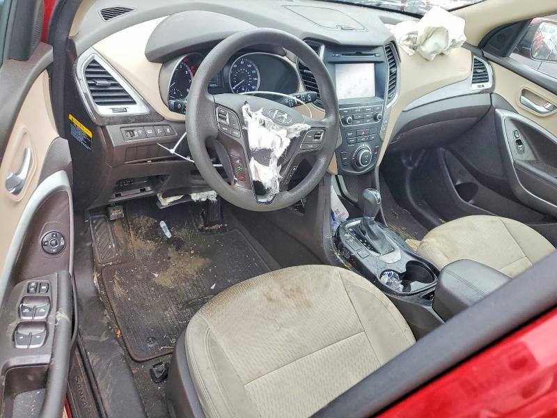 2017 Hyundai Santa fe VIN 5XYZU3LB9HG388538 COPART salvage auction — FRONT END, VA - CERT OF TITLE - SALVAGE, sold $125 on 2026-07-28 (photo 8)