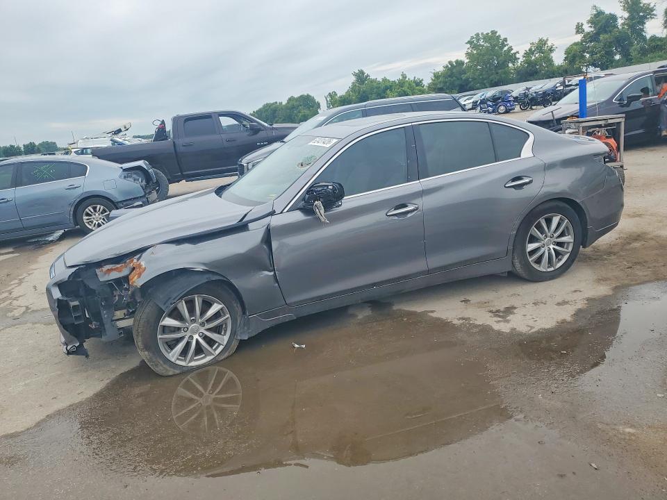 2016 Infiniti Q50 VIN JN1EV7AP9GM304512 COPART salvage auction — FRONT END, Mo - Certificate Of Title (P), sold $625 on 2026-07-31 (photo 1)
