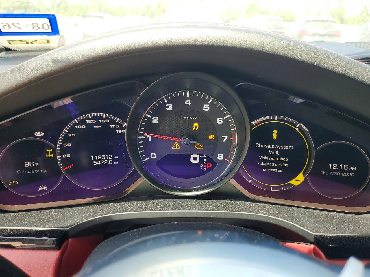 2019 Porsche Cayenne VIN WP1AB2AY1KDA63889 COPART salvage auction — Minor Dent/Scratches, TX - CERTIFICATE OF TITLE (P), sold $20,200 on 2026-09-09 (photo 9)