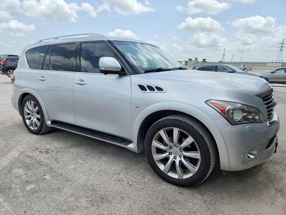 2014 Infiniti Qx80 VIN JN8AZ2NF6E9554542 COPART salvage auction — MINOR DENT/SCRATCHES, Tx - Certificate Of Title, sold $3,000 on 2026-07-24 (photo 4)