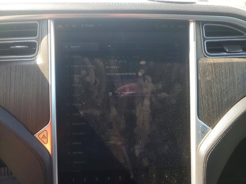 2013 Tesla Model s VIN 5YJSA1CN1DFP12575 COPART salvage auction — NORMAL WEAR, Ny - Certificate Of Title, sold $1,400 on 2026-07-16 (photo 9)