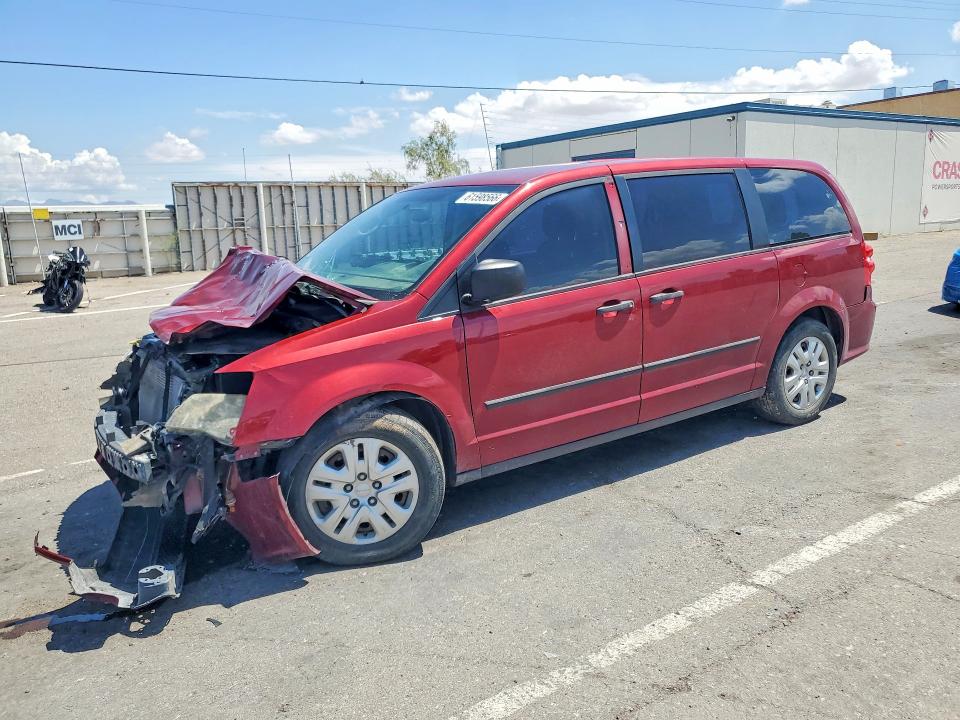 2016 Dodge Caravan VIN 2C4RDGBG1GR220777 COPART salvage auction — FRONT END, Nm - Cert Of Title-Salvage, sold $600 on 2026-08-21 (photo 1)