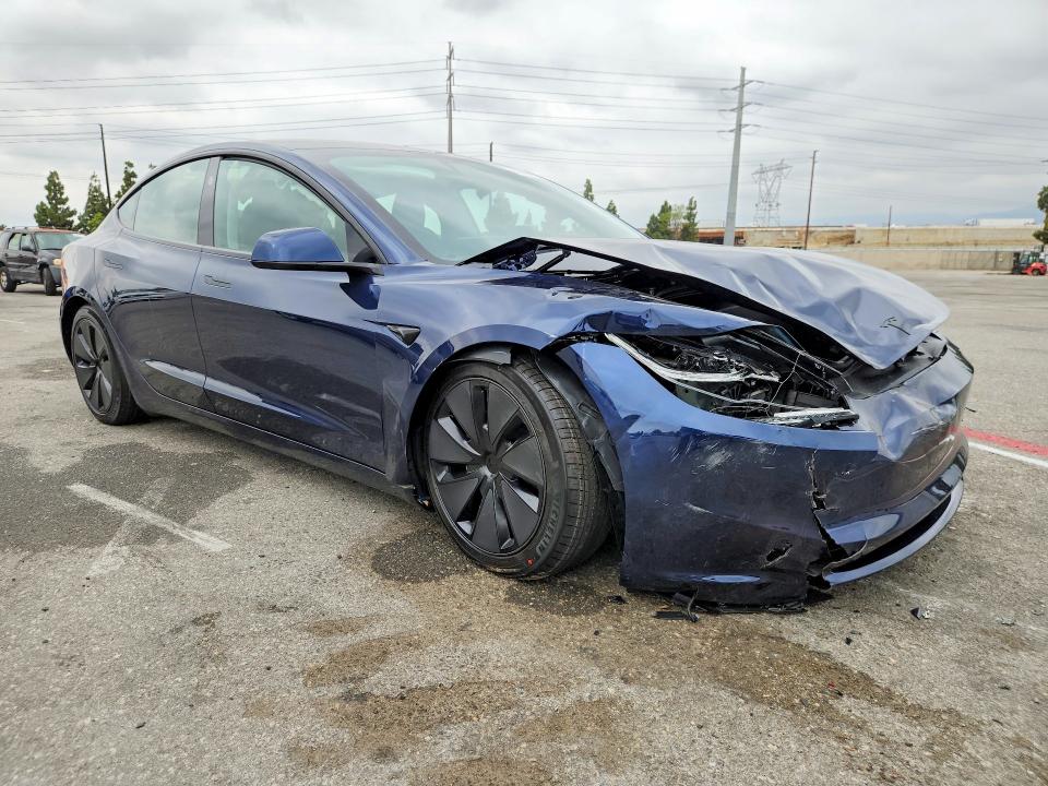 2026 Tesla Model 3 VIN 5YJ3E1EA2TF206707 COPART salvage auction — FRONT END, Ca - Salvage Certificate, sold $15,000 on 2026-10-08 (photo 4)