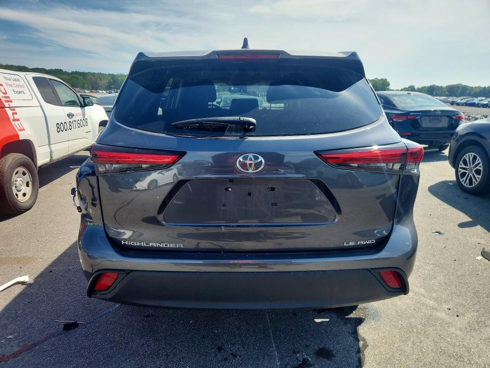 2023 Toyota Highlander VIN 5TDKDRBHXPS007243 COPART salvage auction — FRONT END, MA - CERTIFICATE OF TITLE, sold $12,900 on 2026-07-15 (photo 6)
