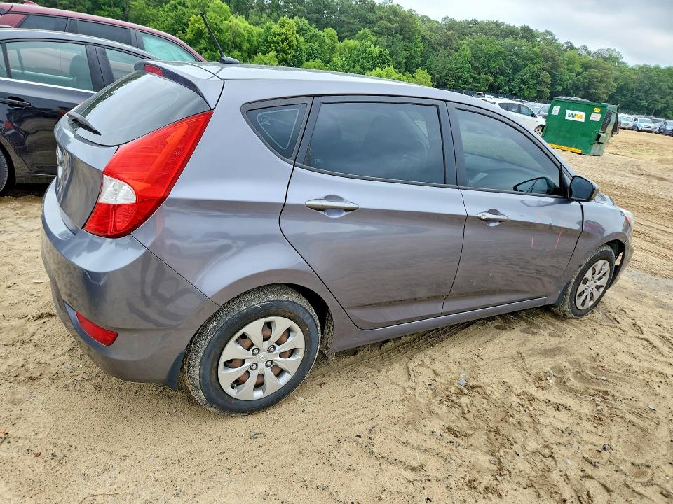 2015 Hyundai Accent VIN KMHCT5AE2FU233452 COPART salvage auction — FRONT END, Md - Cert Of Salvage > 75% Damage, sold $325 on 2026-07-28 (photo 3)