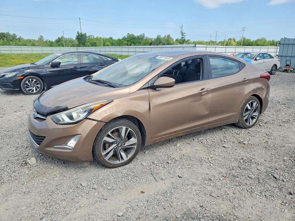 2016 Hyundai Elantra VIN KMHDH4AH2GU535156 COPART salvage auction — FRONT END, On - Permit No Brand - Unfit, sold $525 on 2026-07-28 (photo 1)