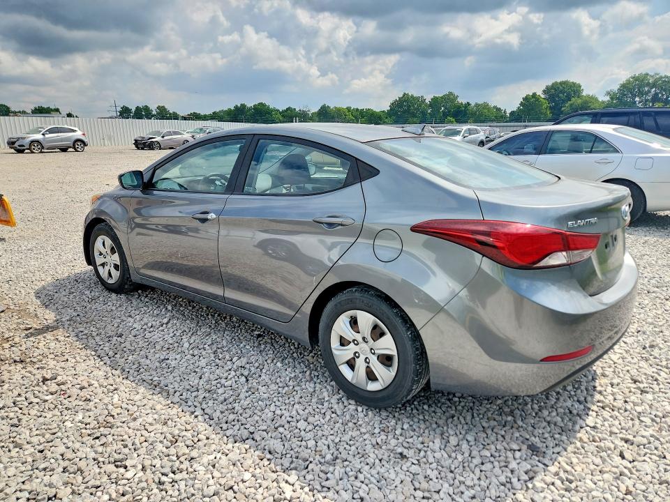 2016 Hyundai Elantra VIN KMHDH4AE1GU624738 COPART salvage auction — FRONT END, Oh - Cert Of Title-Rebuilt Salvage, sold $1,700 on 2026-07-31 (photo 2)