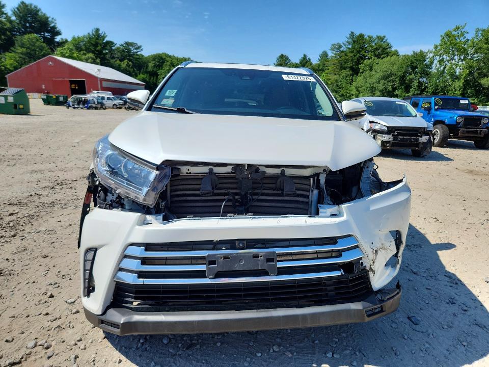 2018 Toyota Highlander VIN 5TDDZRFH0JS827567 COPART salvage auction — FRONT END, Ma - Cert Of Title-Salvage, sold $500 on 2026-07-27 (photo 5)
