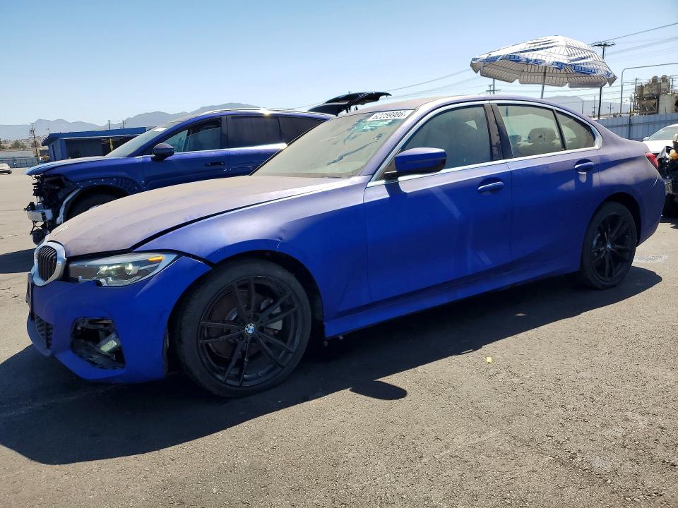 2020 BMW 3er VIN 3MW5R1J00L8B31775 COPART salvage auction — FRONT END, OH - DIS/DLR/EXP ONLY SALVAGE TITLE, sold $7,600 on 2026-07-29 (photo 1)