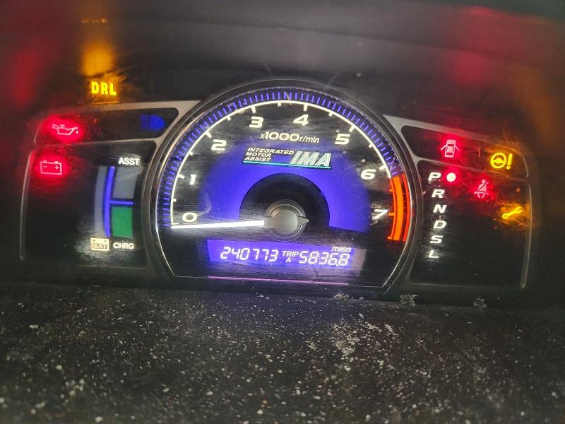 2007 Honda Civic hybrid VIN JHMFA36217S014388 COPART salvage auction — FRONT END, Va - Certificate Of Title, sold $350 on 2026-07-31 (photo 9)