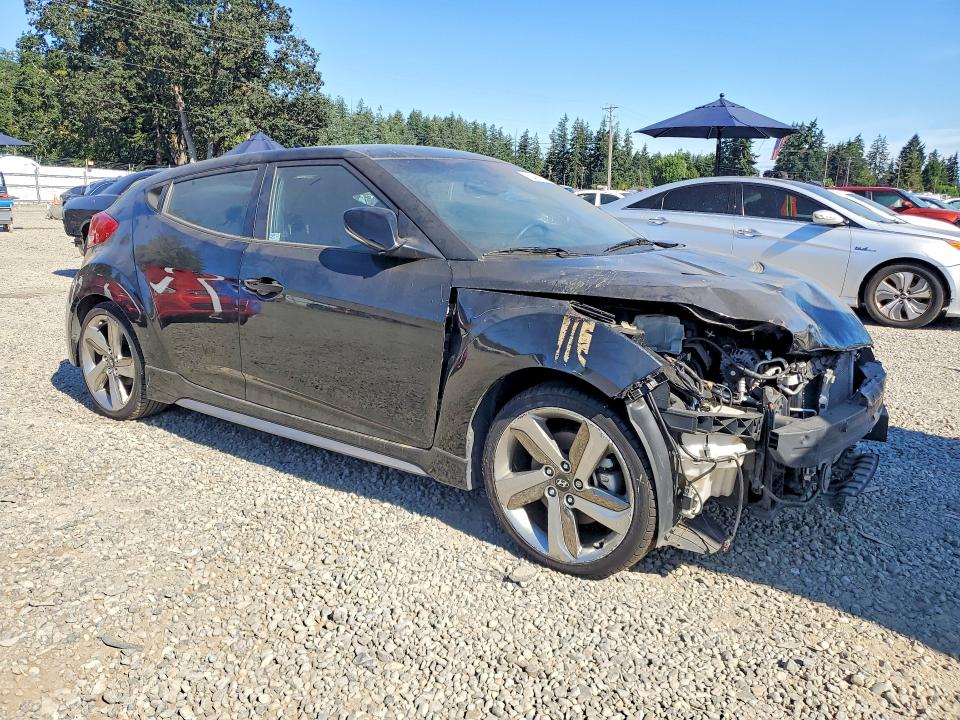 2013 Hyundai Veloster VIN KMHTC6AE7DU087228 COPART salvage auction — FRONT END, Id - Cert Of Title -Rebuilt Salvage, sold $525 on 2026-07-17 (photo 4)