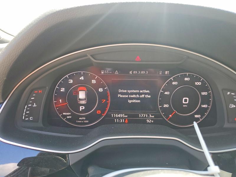2018 Audi Q7 VIN WA1VAAF74JD022584 COPART salvage auction — REAR END, Mo - Salvage Certificate Of Title, sold $8,500 on 2026-08-25 (photo 9)