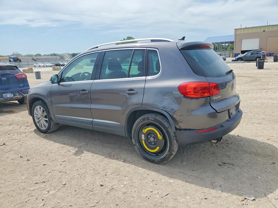 2012 Volkswagen Tiguan VIN WVGAV7AXXCW004158 COPART salvage auction — SIDE, Ks - Cert Of Title-Salvage, sold $1,100 on 2026-08-11 (photo 2)