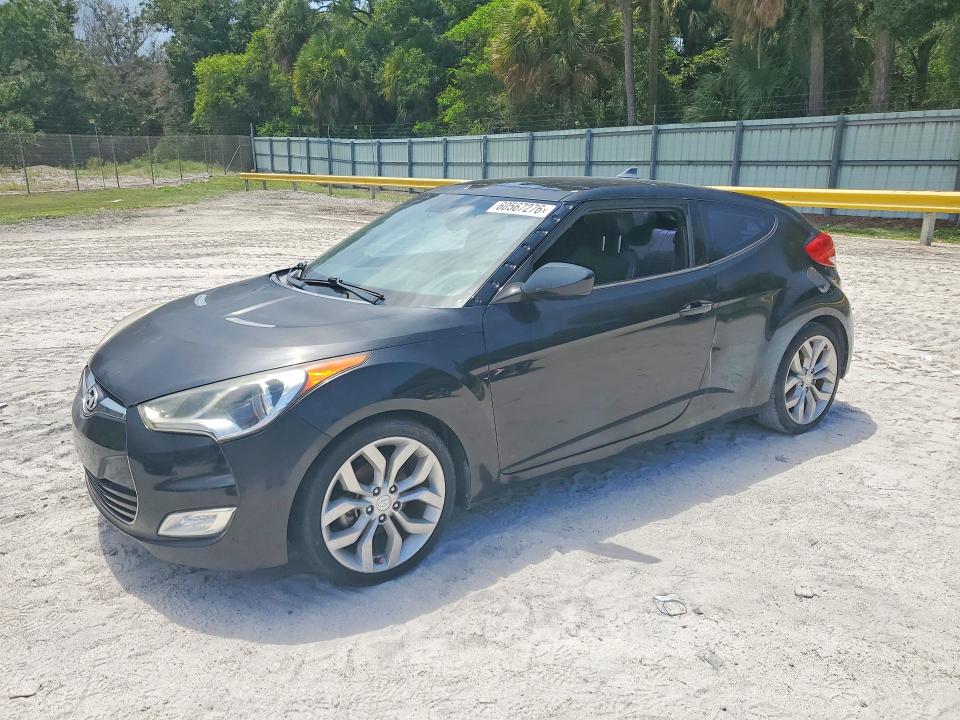 2013 Hyundai Veloster VIN KMHTC6AD9DU130880 COPART salvage auction — MECHANICAL, Fl - Certificate Of Title (P), sold $250 on 2026-07-29 (photo 1)