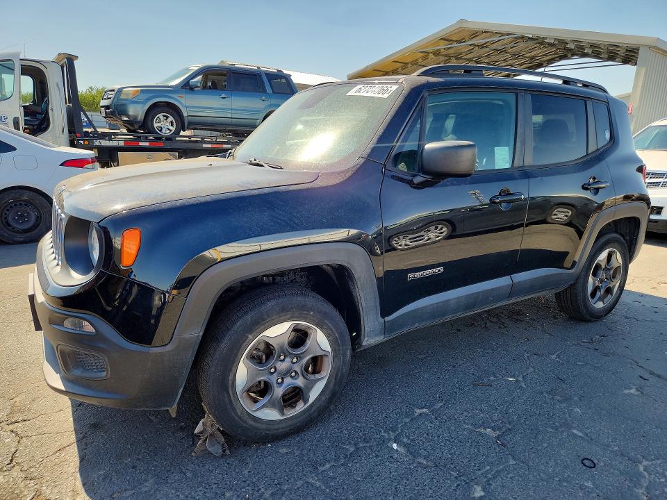2018 Jeep Renegade VIN ZACCJBAB9JPH42849 COPART salvage auction — REAR END, Ca - Dis/Dlr/Exp Only Clean Title, sold $325 on 2026-08-06 (photo 1)