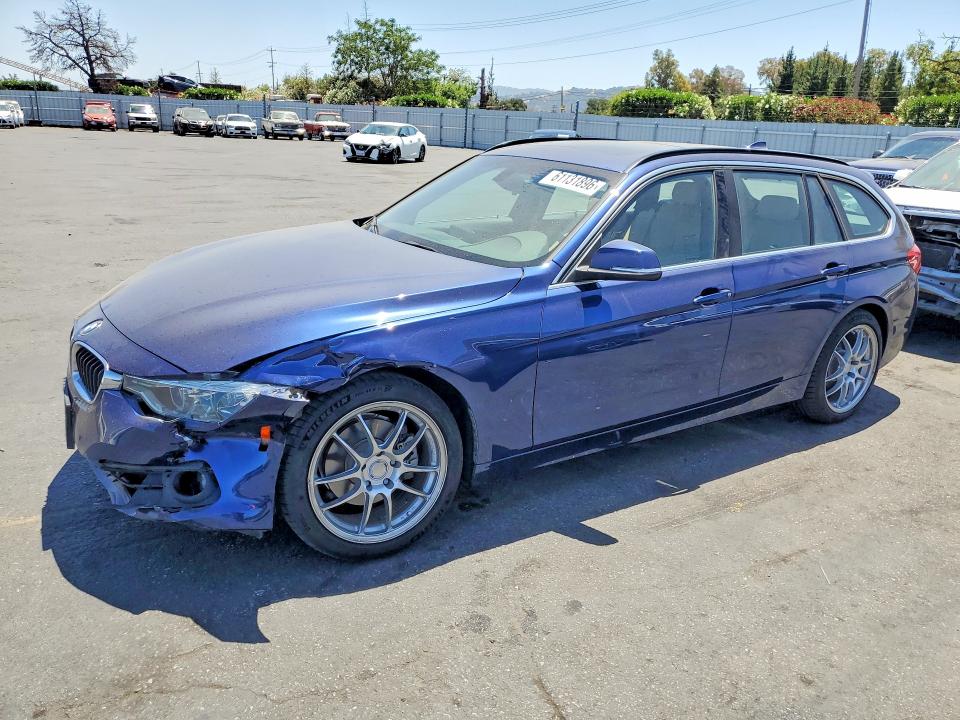 2017 BMW 3er VIN WBA8K3C50HK678878 COPART salvage auction — FRONT END, Ca - Salvage Certificate, sold $3,850 on 2026-07-30 (photo 1)