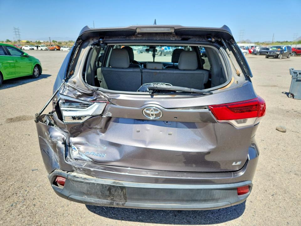 2019 Toyota VIN 5TDZZRFH9KS367476 COPART salvage auction — REAR END, Az - Cert Of Title - Salvage, sold $8,900 on 2026-07-25 (photo 6)