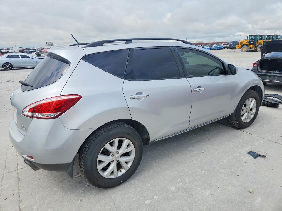 2013 Nissan Murano VIN JN8AZ1MU7DW204363 COPART salvage auction — NORMAL WEAR, Tx - Certificate Of Title, sold $400 on 2026-07-31 (photo 3)