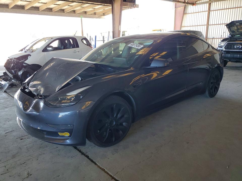 2022 Tesla Model 3 VIN 5YJ3E1EA0NF155176 COPART salvage auction — FRONT END, CA - SALVAGE CERTIFICATE, sold $6,500 on 2026-07-20 (photo 1)