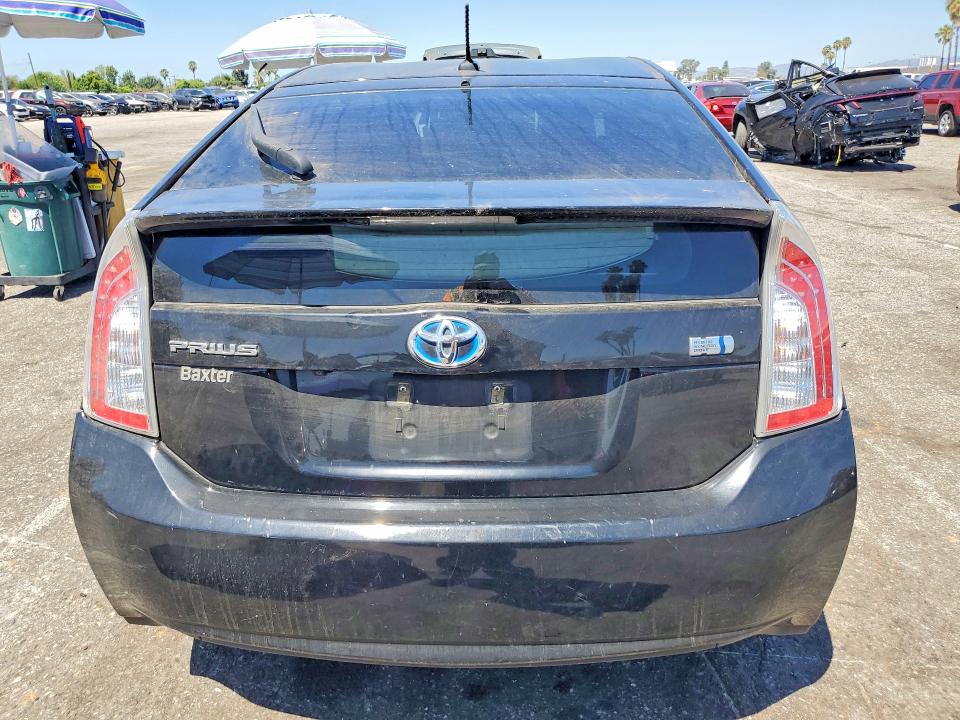 2013 Toyota Prius VIN JTDKN3DU4D5627267 COPART salvage auction — VANDALISM, Ca - Dis/Dlr/Exp App For Dup Clean, sold $875 on 2026-07-31 (photo 6)