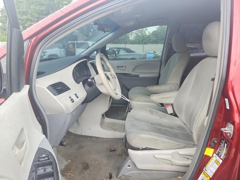 2012 Toyota Sienna VIN 5TDKA3DC4CS016358 COPART salvage auction — FRONT END, Salvage Title, sold $900 on 2026-07-20 (photo 7)