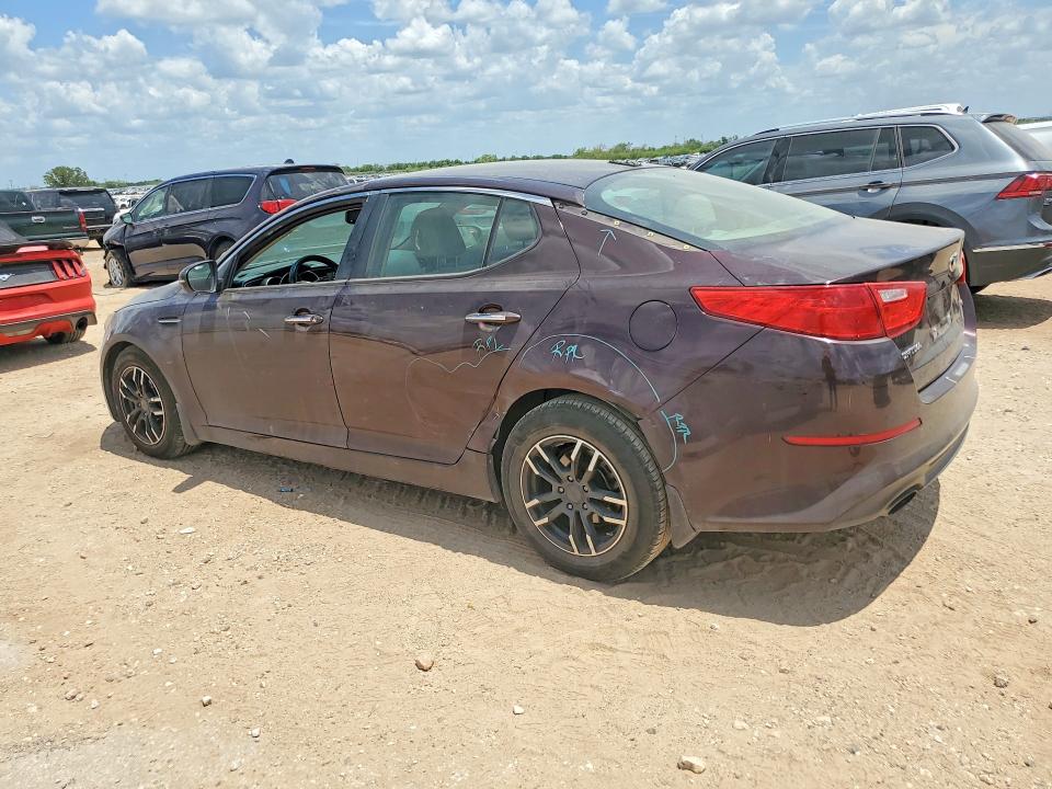 2014 Kia Optima VIN 5XXGM4A75EG294796 COPART salvage auction — FRONT END, Tx - Salvage Vehicle Title, sold $15 on 2026-07-23 (photo 2)