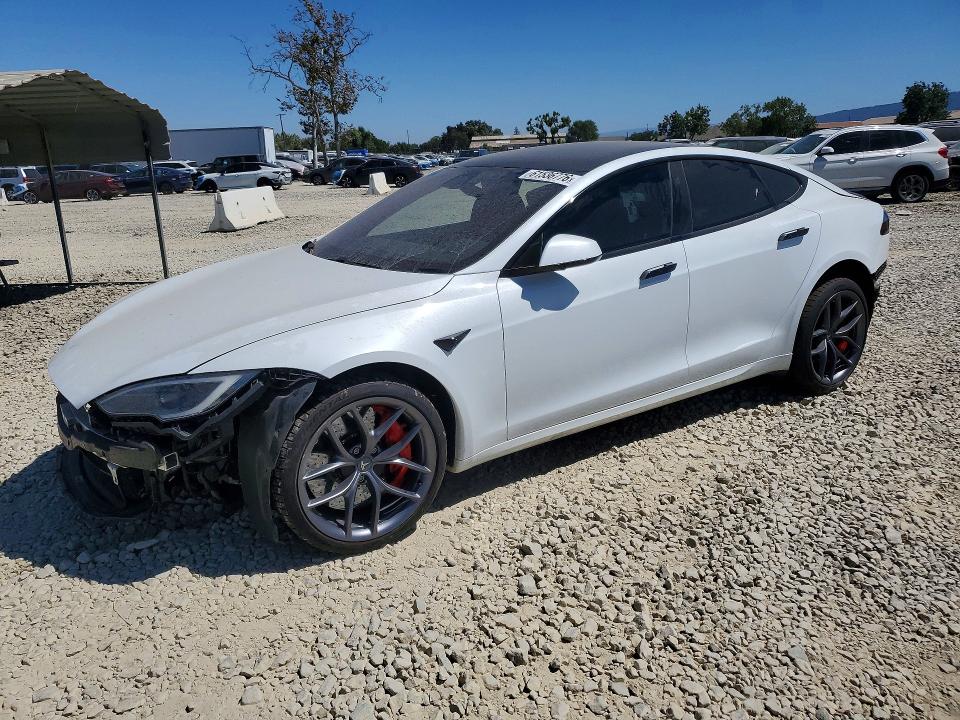 2022 Tesla Model s VIN 5YJSA1E63NF484019 COPART salvage auction — FRONT END, Ca - Salvage Certificate, sold $60 on 2026-07-30 (photo 1)