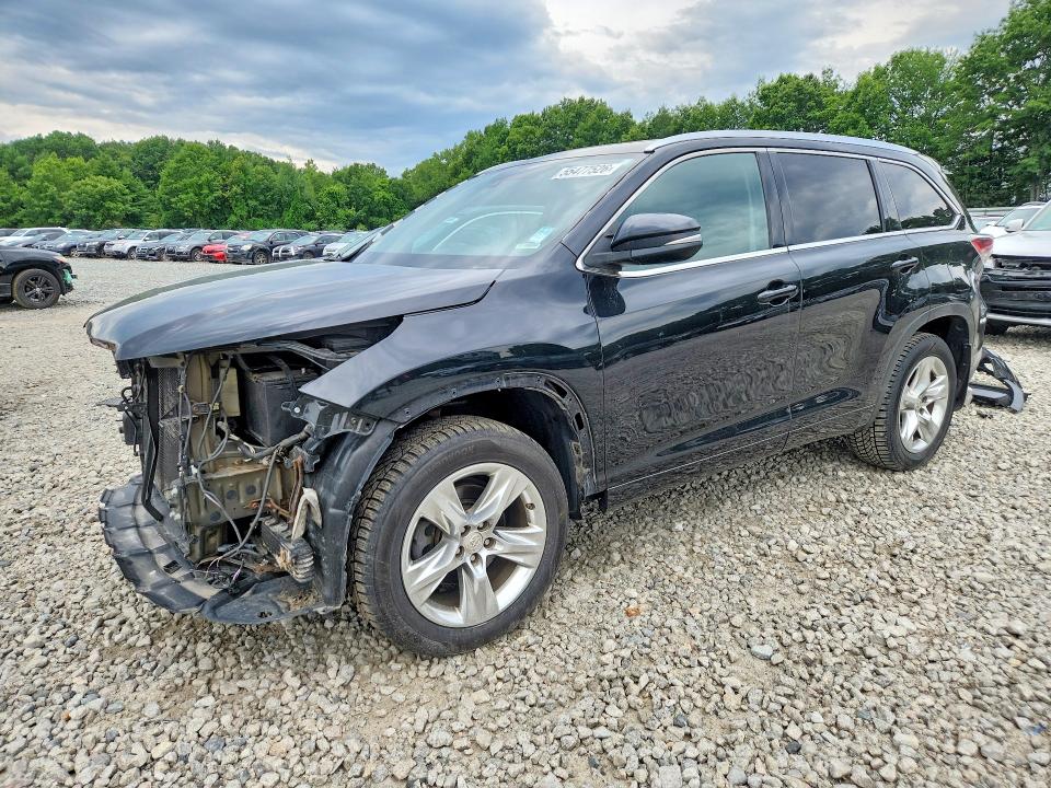 2015 Toyota Highlander VIN 5TDDKRFH3FS162613 COPART salvage auction — FRONT END, Ma - Cert Of Title-Reconstrctd Coll, sold $11,100 on 2026-07-17 (photo 1)