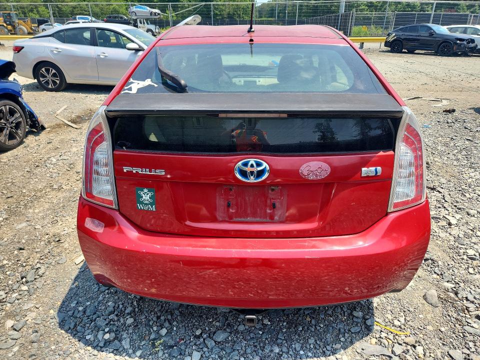 2012 Toyota Prius VIN JTDKN3DU2C1531109 COPART salvage auction — SIDE, Md - Cert Of Salvage < 75% Damage, sold $1,600 on 2026-07-31 (photo 6)
