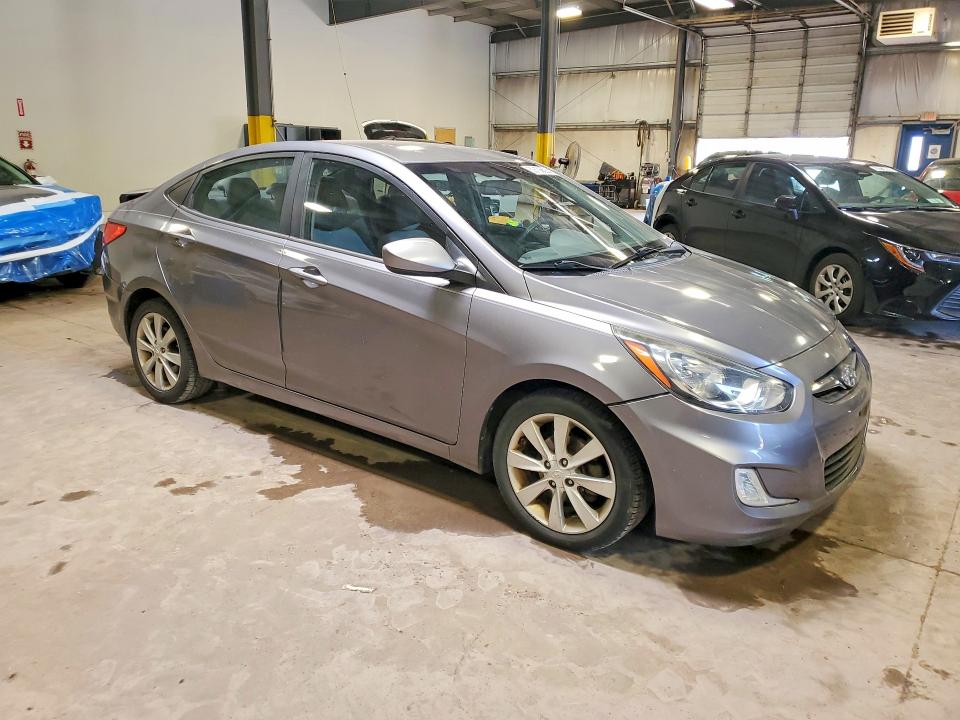 2013 Hyundai Accent VIN KMHCU4AE8DU489745 COPART salvage auction — REAR END, Pa - Certificate Of Salvage, sold $1,350 on 2026-07-27 (photo 4)