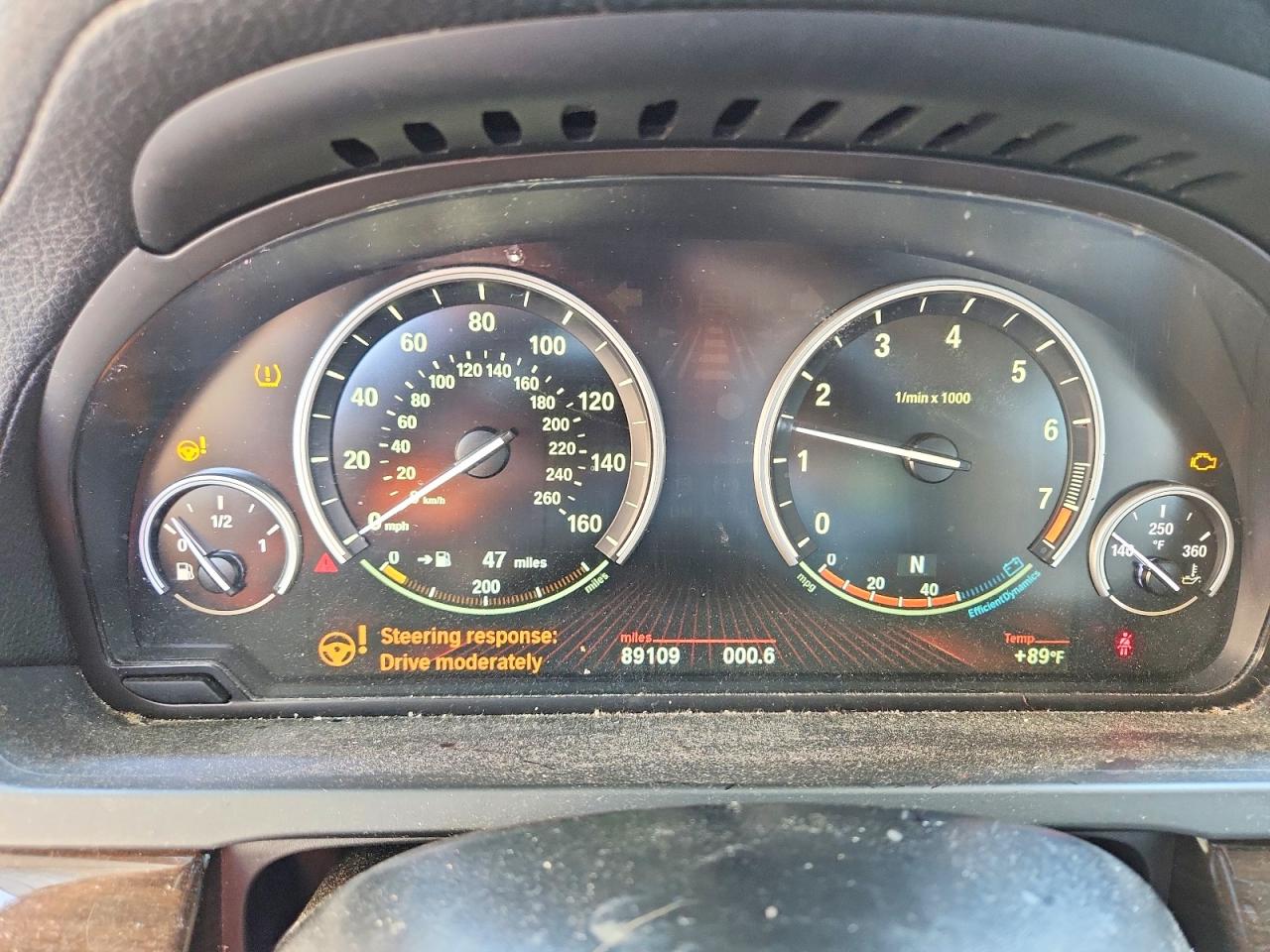 2012 BMW 7er VIN WBAKC8C56CC436535 COPART salvage auction — Normal Wear, SC - CERT OF TITLE-SALVAGE WATER (P), sold $3,000 on 2026-09-10 (photo 9)