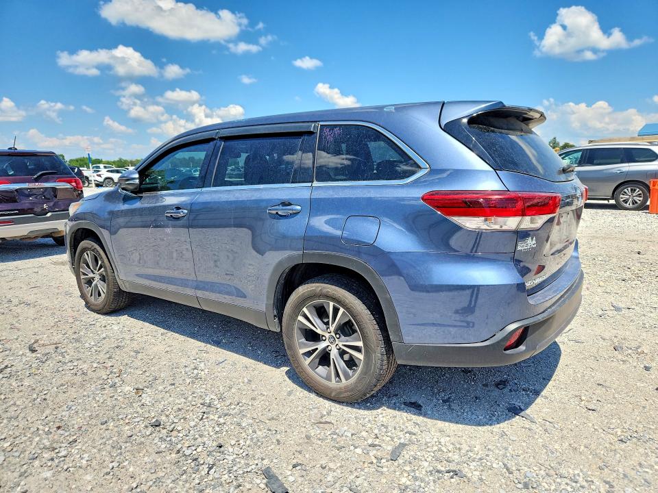 2019 Toyota Highlander VIN 5TDZZRFH2KS336134 COPART salvage auction — HAIL, Ar - Cert Of Title-Salvage, sold $5,600 on 2026-07-29 (photo 2)