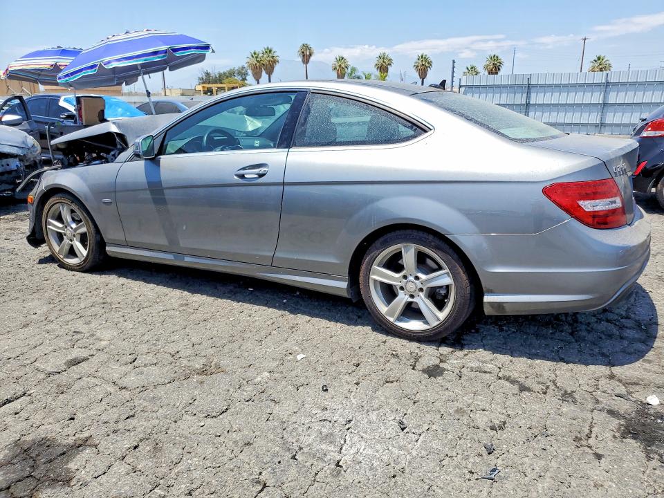 2012 Mercedes-benz C-klasse VIN WDDGJ4HBXCF801034 COPART salvage auction — FRONT END, CA - SALVAGE CERTIFICATE, sold $425 on 2026-07-27 (photo 2)
