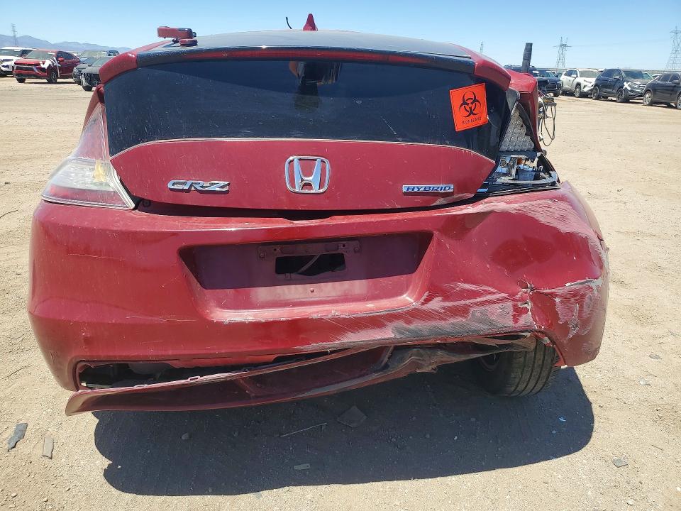 2011 Honda Cr-z VIN JHMZF1D60BS008874 COPART salvage auction — ROLLOVER, Ca - Salvage Certificate, sold $200 on 2026-07-20 (photo 6)