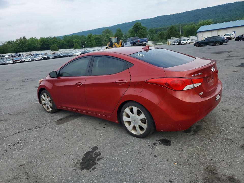 2013 Hyundai Elantra VIN KMHDH4AE6DU696594 COPART salvage auction — WATER/FLOOD, Pa - Certificate Of Salvage, sold $200 on 2026-07-28 (photo 2)
