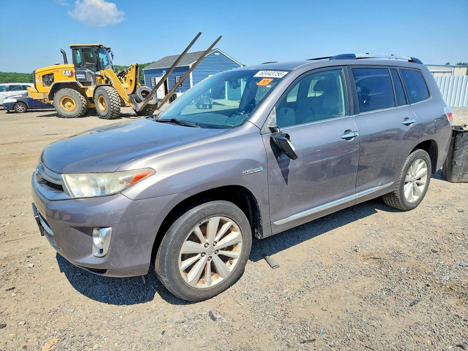 2011 Toyota Highlander hybrid VIN JTEDC3EH9B2002891 COPART salvage auction — FRONT END, Ct - Certificate Of Title (P), sold $125 on 2026-07-29 (photo 1)
