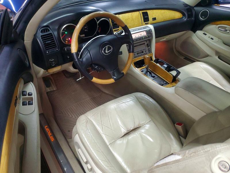 2002 Lexus Sc 430 VIN JTHFN48YX20034560 COPART salvage auction — MINOR DENT/SCRATCHES, WV - CERTIFICATE OF TITLE, sold $300 on 2026-07-27 (photo 8)