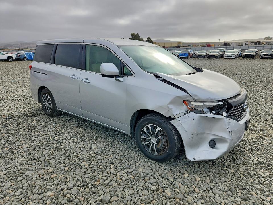 2013 Nissan Quest VIN JN8AE2KP8D9066667 COPART salvage auction — FRONT END, Ca - Salvage Certificate, sold $875 on 2026-07-15 (photo 4)