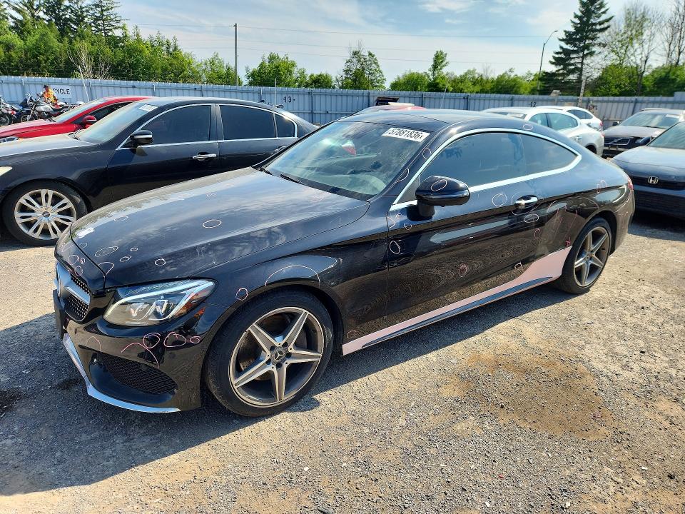 2018 Mercedes-benz C class VIN WDDWJ4KB9JF630150 COPART salvage auction — FRONT END, ON - PERMIT NO BRAND - UNFIT, sold $14,000 on 2026-08-20 (photo 1)