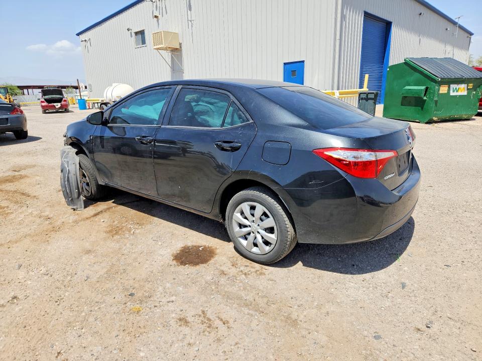 2016 Toyota Corolla VIN 5YFBURHE5GP525704 COPART salvage auction — FRONT END, AZ - CERT OF TITLE - SALVAGE, sold $1,000 on 2026-07-24 (photo 2)