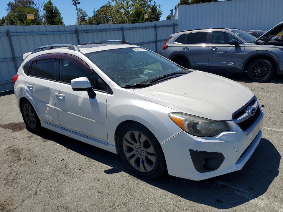 2013 Subaru Impreza VIN JF1GPAS63DH831524 COPART salvage auction — SIDE, Ca - Dlr/Dis/Exp Only Salvage Title, sold $1,100 on 2026-07-31 (photo 4)