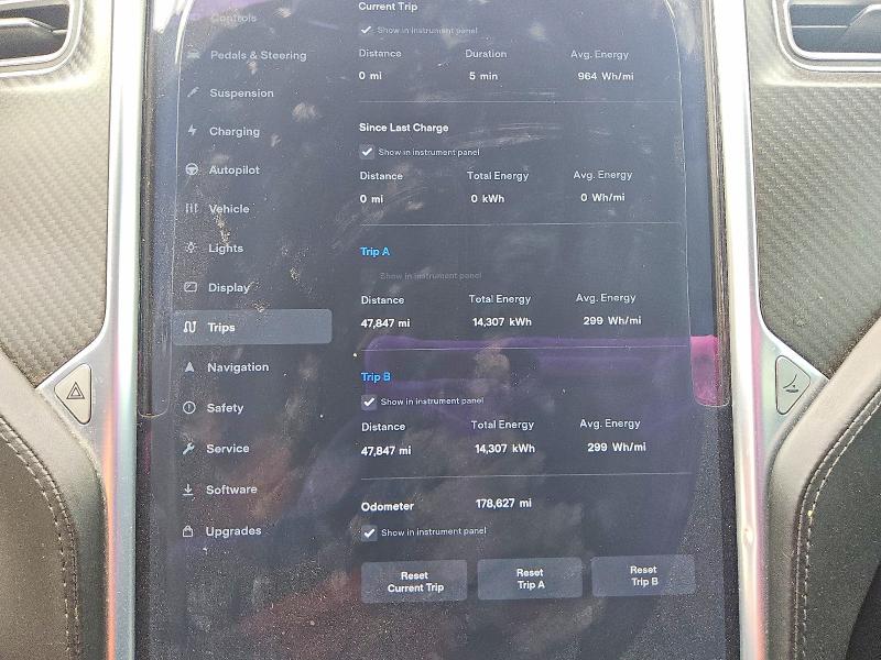 2016 Tesla Model s VIN 5YJSA1E26GF160840 COPART salvage auction — MECHANICAL, GA - CERTIFICATE OF TITLE, sold $6,100 on 2026-07-30 (photo 9)