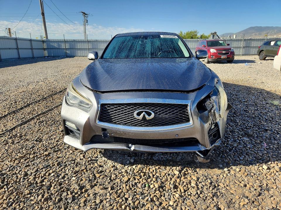 2014 Infiniti Q50 VIN JN1BV7AR1EM689856 COPART salvage auction — FRONT END, Ut - Salvage Certificate, sold $175 on 2026-07-24 (photo 5)