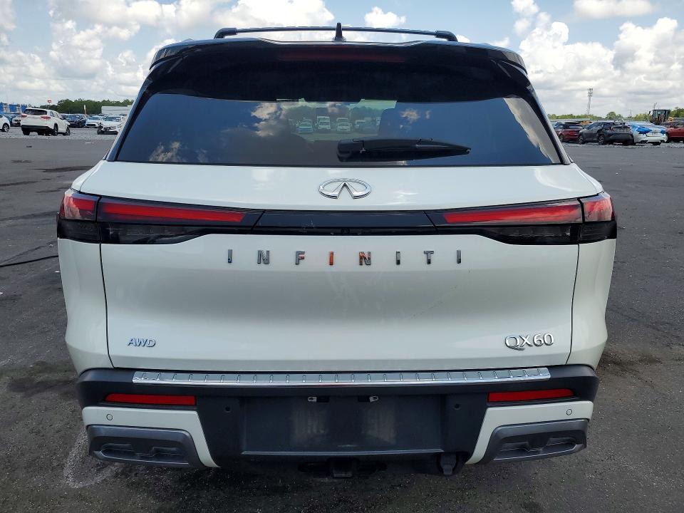 2024 Infiniti Qx60 VIN 5N1DL1HU2RC358052 COPART salvage auction — FRONT END, FL - CERT OF TITLE SLVG REBUILDABLE, sold $17,000 on 2026-08-19 (photo 6)
