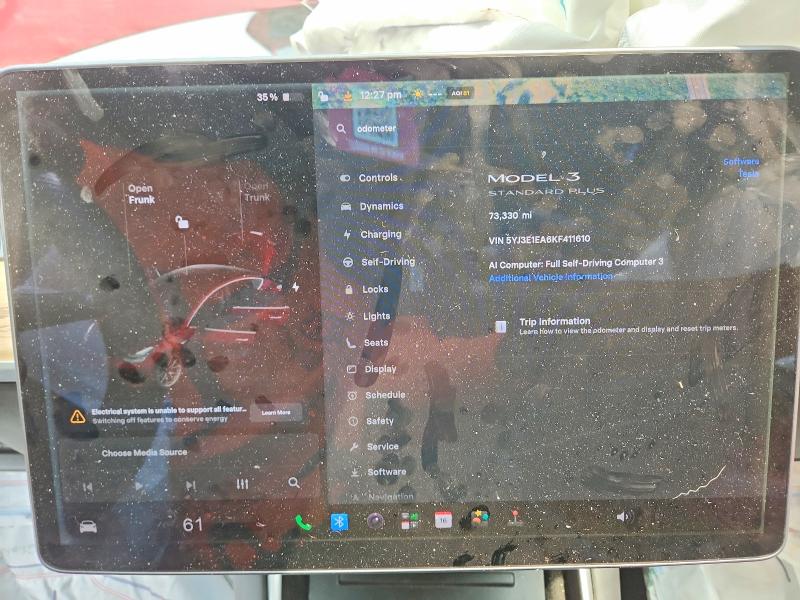 2019 Tesla Model 3 VIN 5YJ3E1EA6KF411610 COPART salvage auction — FRONT END, Va - Cert Of Title - Salvage, sold $775 on 2026-09-09 (photo 9)